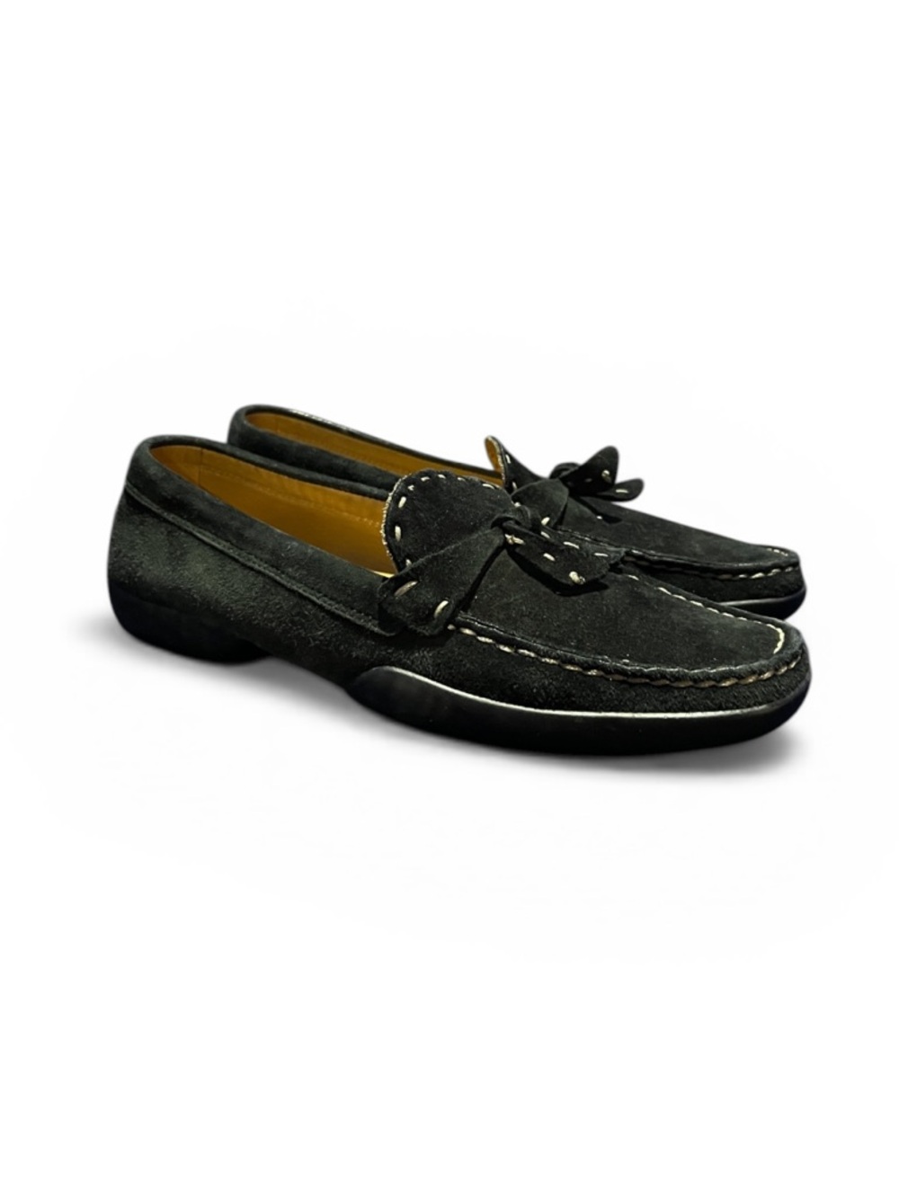Stokton Black Suede Loafer Made in Italy Sz 37.5